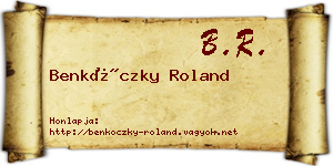 Benkóczky Roland névjegykártya